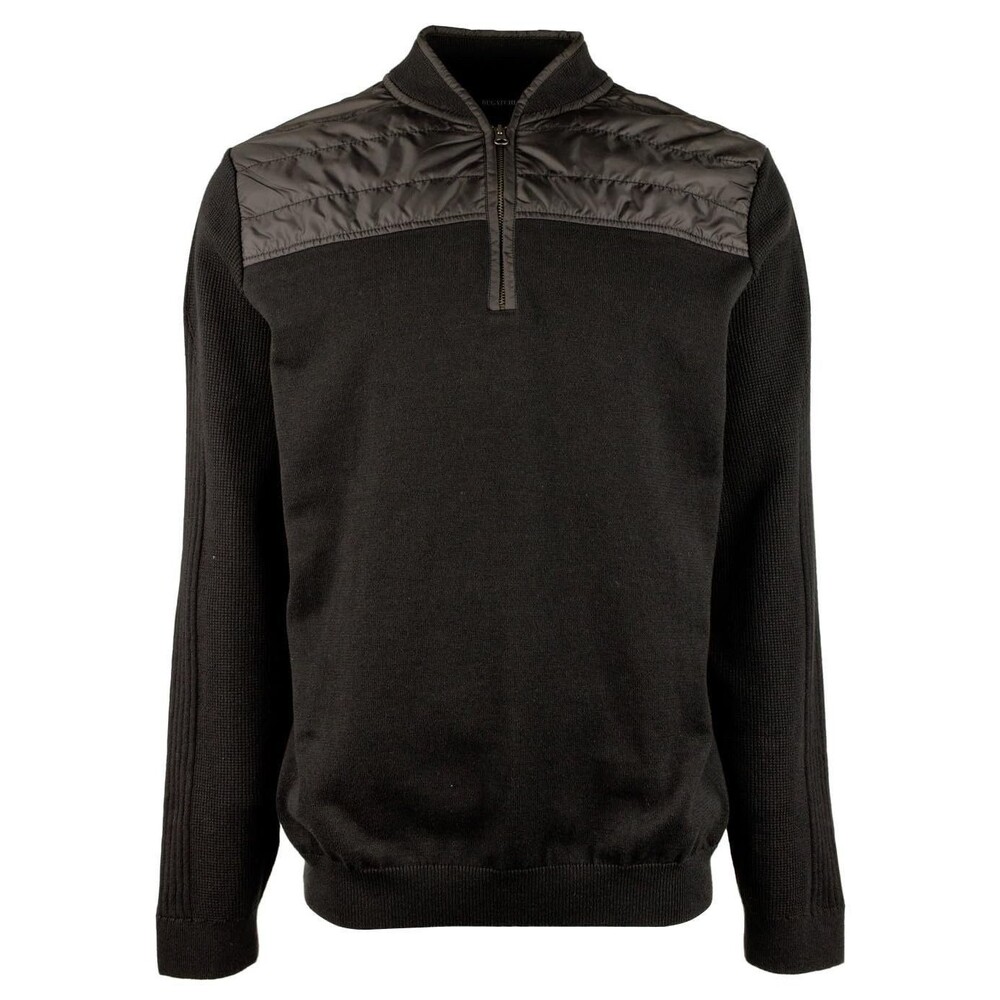 Bugatchi Men's Long Sleeve Quarter Zip Mock Neck Pullover Sweater Cvr XX-Large